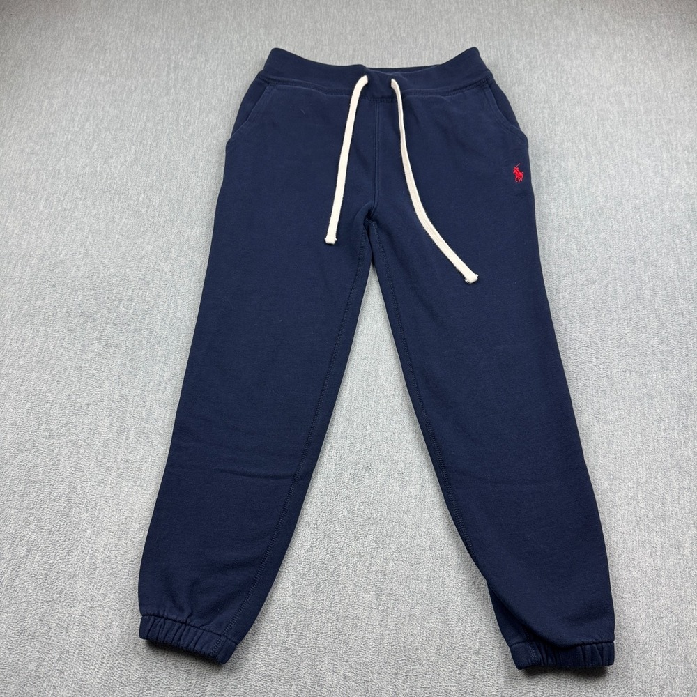 Polo Ralph Lauren Pants Men XS Blue Fleece Jogger 25" Drawstring Tapered Stretch